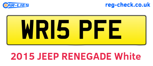 WR15PFE are the vehicle registration plates.