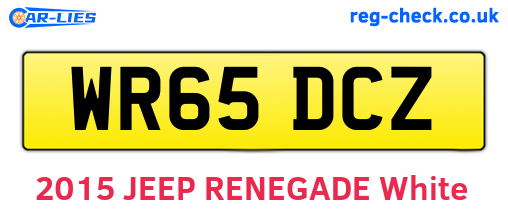 WR65DCZ are the vehicle registration plates.