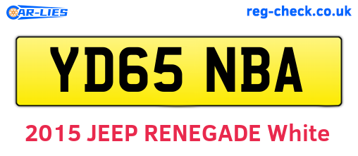 YD65NBA are the vehicle registration plates.