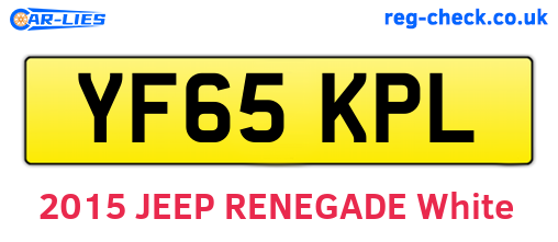 YF65KPL are the vehicle registration plates.