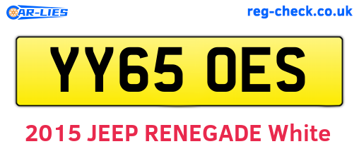 YY65OES are the vehicle registration plates.