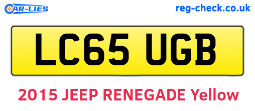 LC65UGB are the vehicle registration plates.