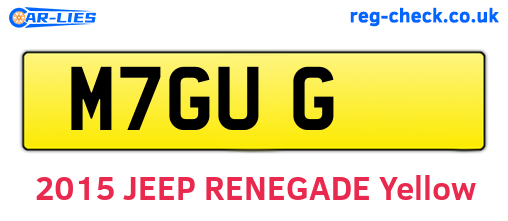 M7GUG are the vehicle registration plates.