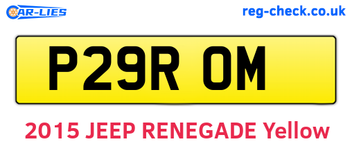 P29ROM are the vehicle registration plates.