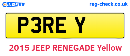P3REY are the vehicle registration plates.