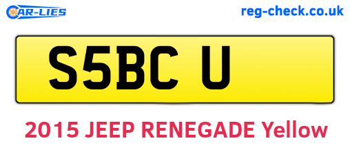 S5BCU are the vehicle registration plates.