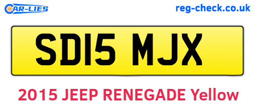 SD15MJX are the vehicle registration plates.