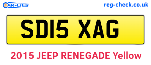 SD15XAG are the vehicle registration plates.