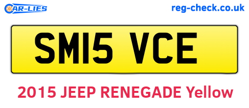 SM15VCE are the vehicle registration plates.