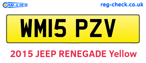 WM15PZV are the vehicle registration plates.