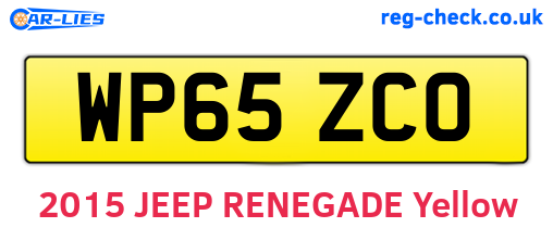 WP65ZCO are the vehicle registration plates.