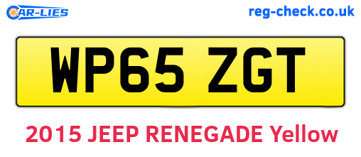 WP65ZGT are the vehicle registration plates.
