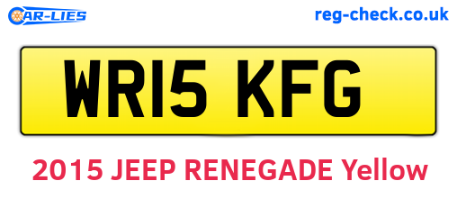 WR15KFG are the vehicle registration plates.