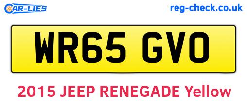WR65GVO are the vehicle registration plates.