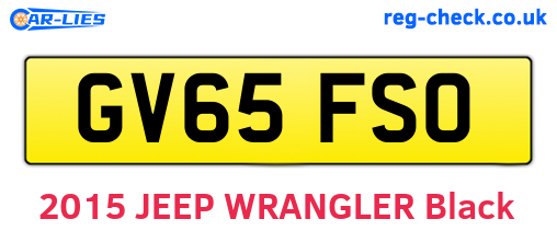 GV65FSO are the vehicle registration plates.