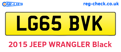 LG65BVK are the vehicle registration plates.