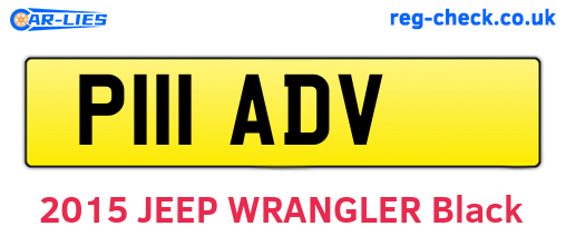 P111ADV are the vehicle registration plates.