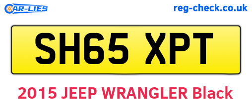 SH65XPT are the vehicle registration plates.
