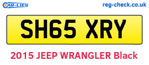 SH65XRY are the vehicle registration plates.