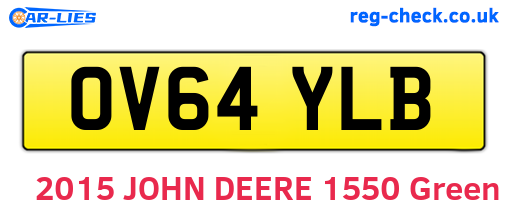 OV64YLB are the vehicle registration plates.