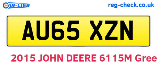 AU65XZN are the vehicle registration plates.