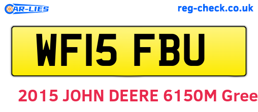 WF15FBU are the vehicle registration plates.