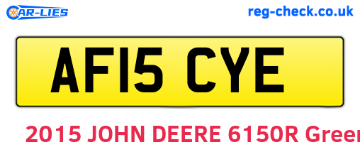 AF15CYE are the vehicle registration plates.