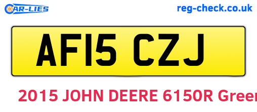AF15CZJ are the vehicle registration plates.