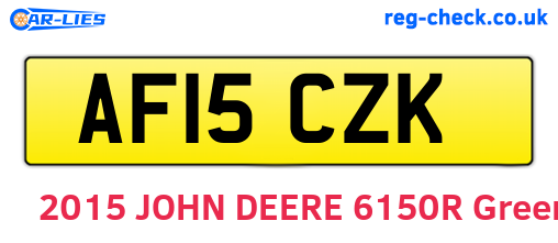 AF15CZK are the vehicle registration plates.
