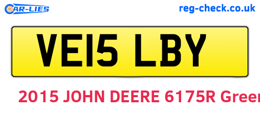 VE15LBY are the vehicle registration plates.