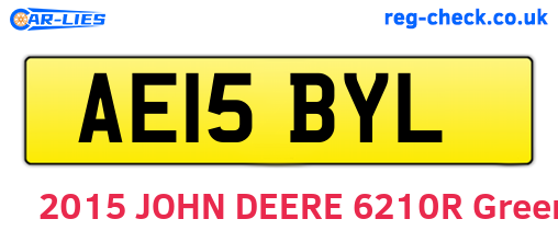 AE15BYL are the vehicle registration plates.