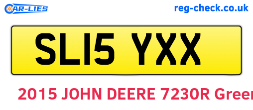 SL15YXX are the vehicle registration plates.