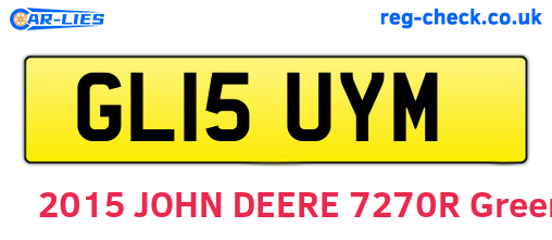 GL15UYM are the vehicle registration plates.