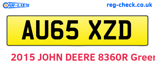 AU65XZD are the vehicle registration plates.