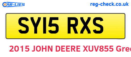 SY15RXS are the vehicle registration plates.
