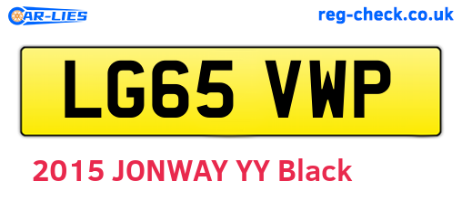 LG65VWP are the vehicle registration plates.