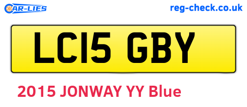 LC15GBY are the vehicle registration plates.
