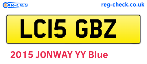 LC15GBZ are the vehicle registration plates.