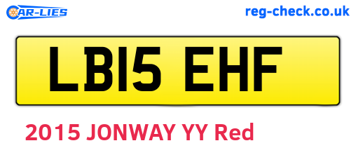 LB15EHF are the vehicle registration plates.