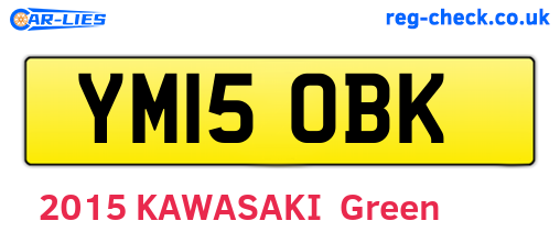 YM15OBK are the vehicle registration plates.