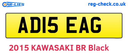 AD15EAG are the vehicle registration plates.