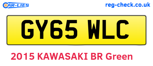 GY65WLC are the vehicle registration plates.