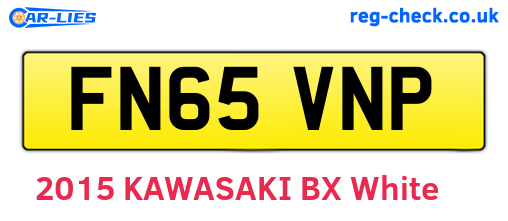 FN65VNP are the vehicle registration plates.
