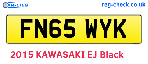 FN65WYK are the vehicle registration plates.