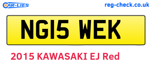 NG15WEK are the vehicle registration plates.