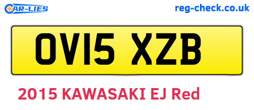 OV15XZB are the vehicle registration plates.