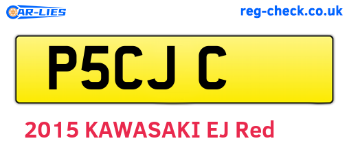 P5CJC are the vehicle registration plates.