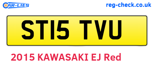 ST15TVU are the vehicle registration plates.