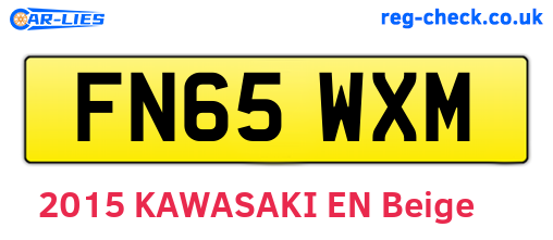 FN65WXM are the vehicle registration plates.