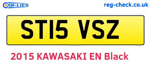 ST15VSZ are the vehicle registration plates.